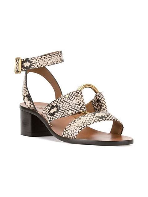 chloe sandles|chloe sandals snakeskin heel.